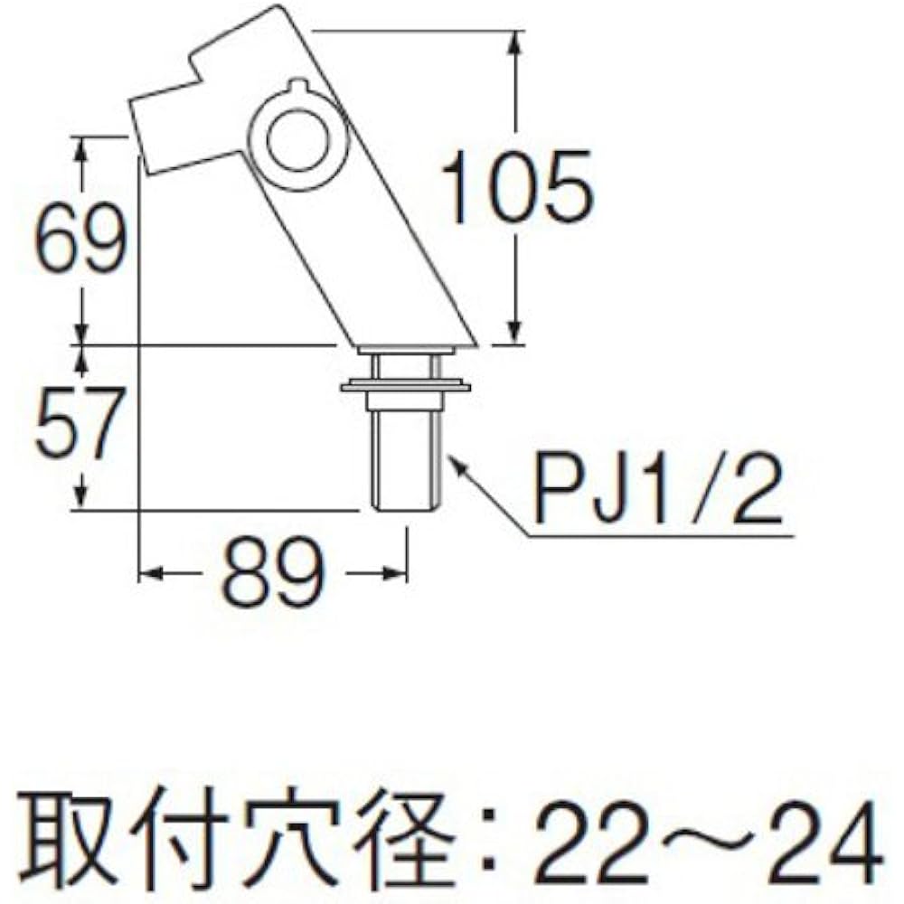 SANEI [Ceramic faucet/for toilet counter] Vertical faucet Y504H-13
