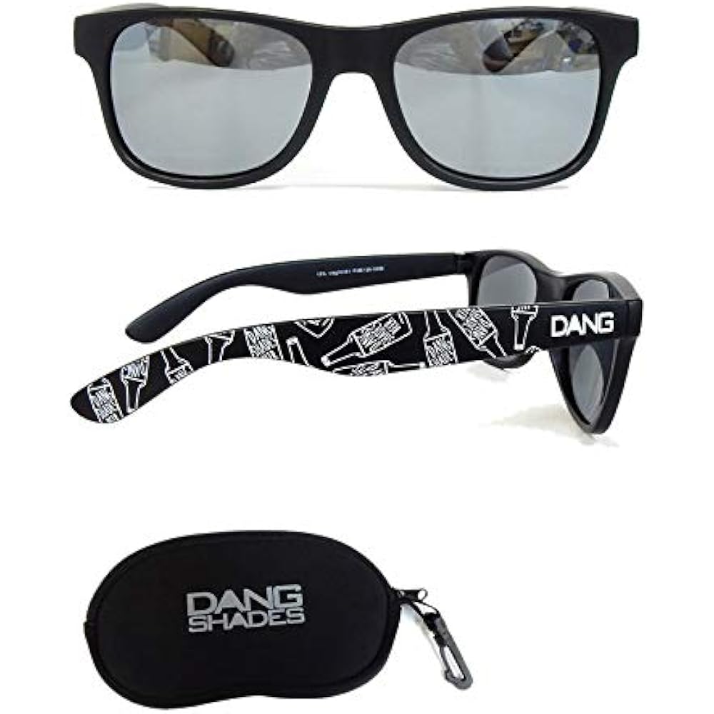 DANG SHADES Sunglasses Polarized Lenses LOCO Black Matte with Beer x Chrome Polarized Takayuki Nakamura Designed Model 00391