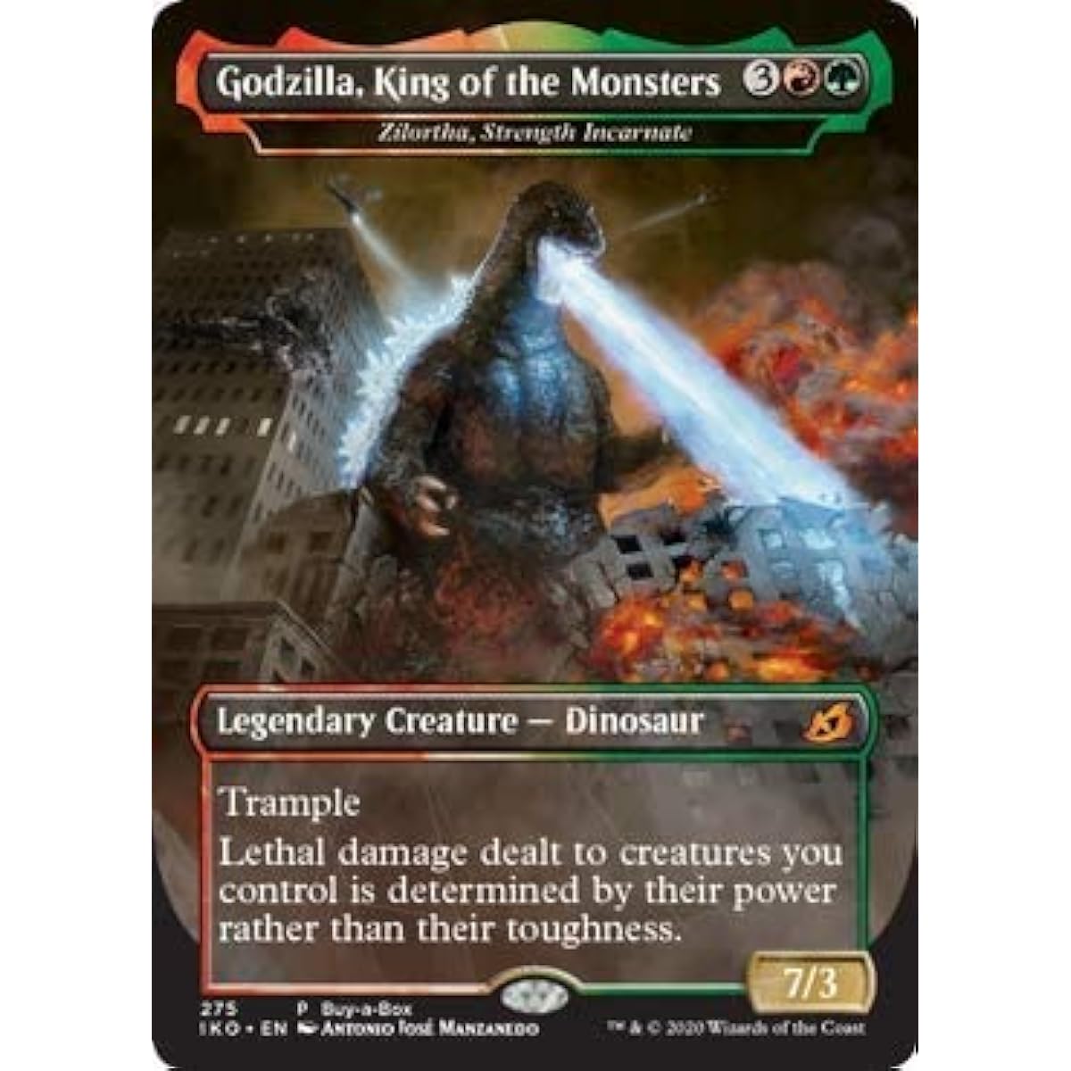 Magic: The Gathering - Zirloth: Strength Comes From Within - Godzilla: King of the Monsters - Foil - Ikoria: Reaper's Immortality