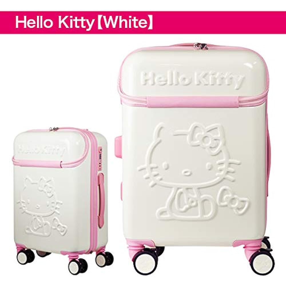 Hello Kitty 20 inch suitcase pink with front pocket HK-SUC-02-KWH