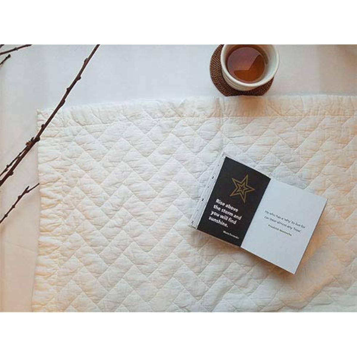 Ibul 200x150 Queen NOOBY Quilted Comforter Rug Bed Nap Play Mat Baby 5 Colors (Cotton White)