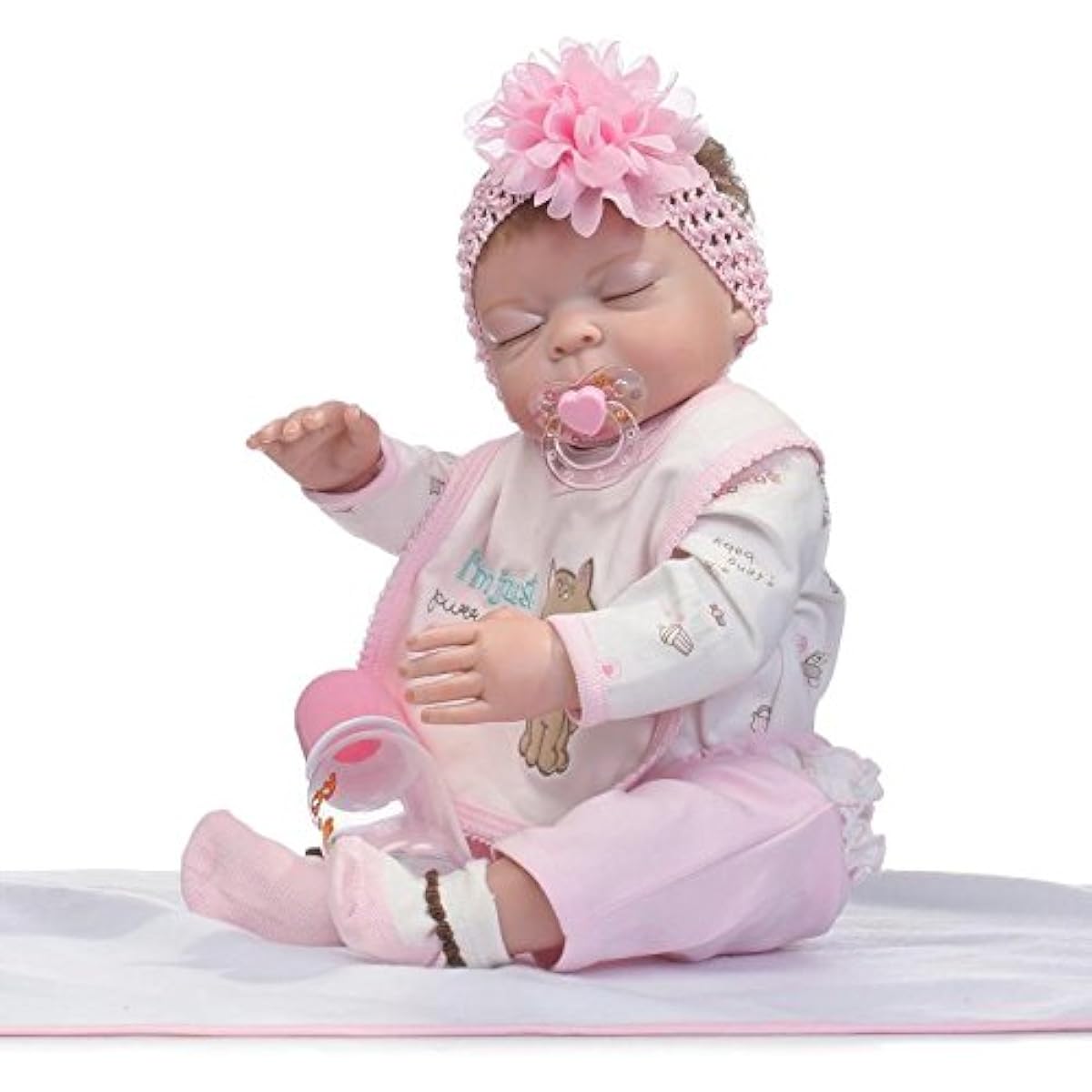 Medylove Reborn Baby Doll Clothes Light Pink 20-22 inch Reborn Doll Girl Baby Clothes Baby Set Reborn Doll Matching Clothes