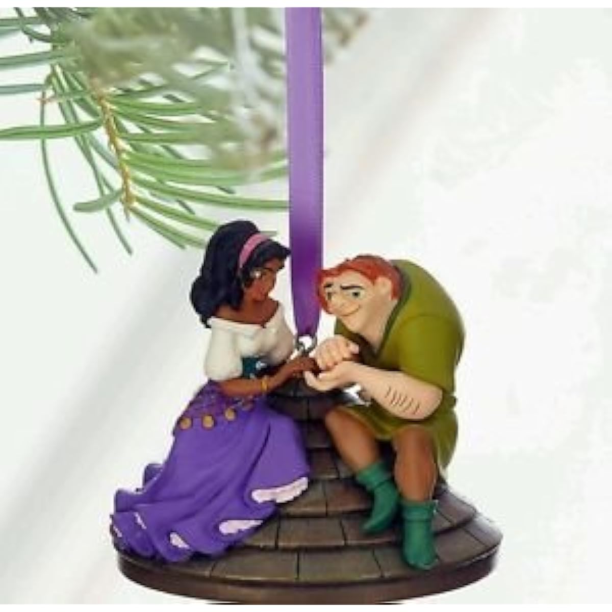 Disney The Hunting of Notre Dame Quasimodo and Esmeralda Sketchbook PVC Christmas Tree Holiday Ornament