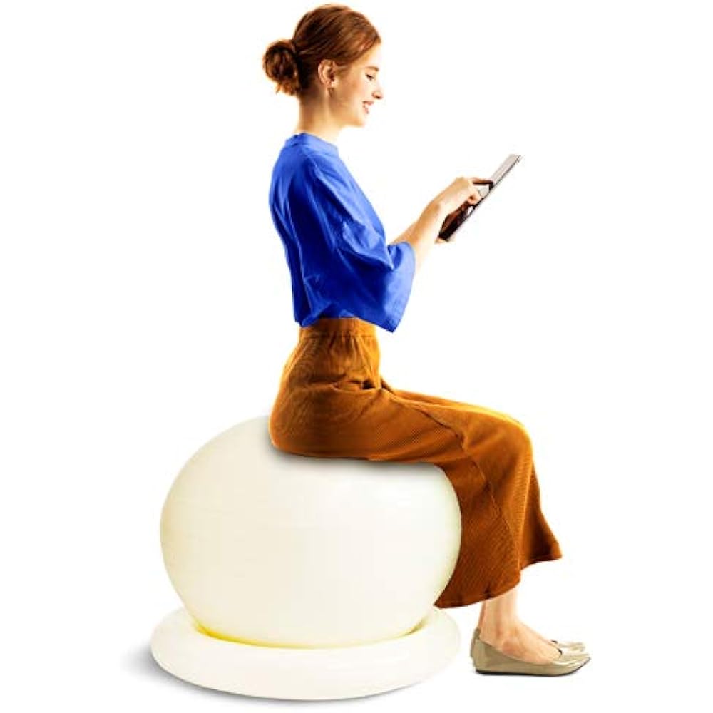 La-VIE Yoshiko Posture/Yoshio Posture Balance Ball Chair with Fixed Ring 55cm 65cm with Air Pump [Manufacturer Genuine Product]