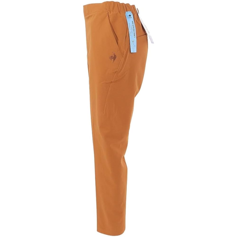 [Le Coq Sportif] Cropped Length Pants LCS Plume AIR STYLISH PANTS L‘oeuf form Sweat Absorbent Stretch Shape Stable Skin Dry Same Color Logo Women's