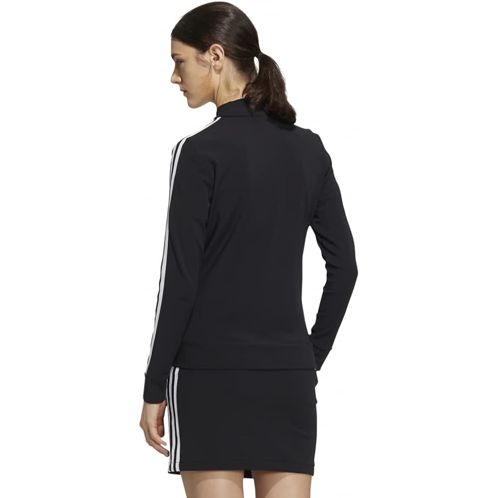 [Adidas] Women's Golf Wear Long Sleeve Windbreaker Three Stripes Full Zip Jacket CC555