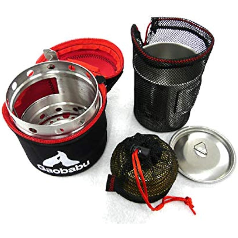 Gaobabu Calibo stainless steel mug + alcohol burner set GSET-10