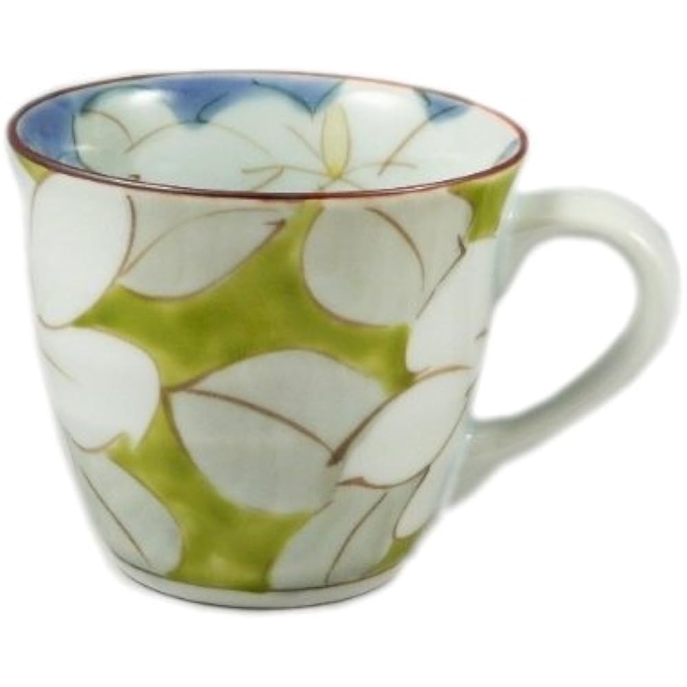 Arita Hasami ware Senemon kiln Kuchinashi pair mug 18624