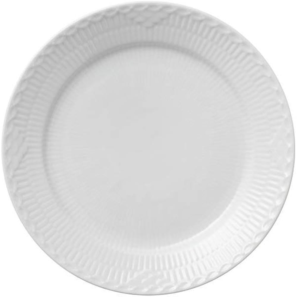 [Regular Imported Product] Royal Copenhagen White Fluted Half Lace Plate 25cm Wedding Gift 1017295