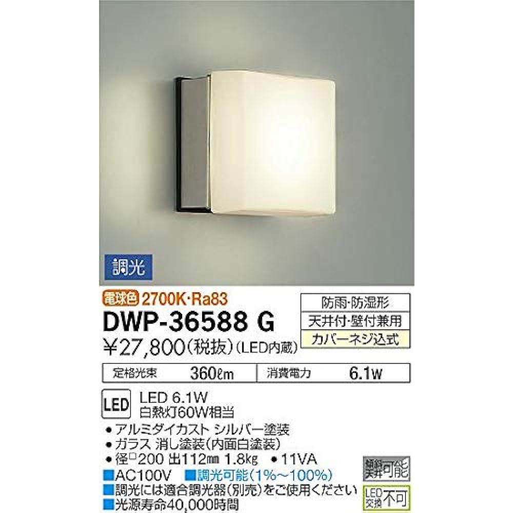 DAIKO Bathroom Light LED 6.1W Electric Ball Color 2700K DWP-36588G