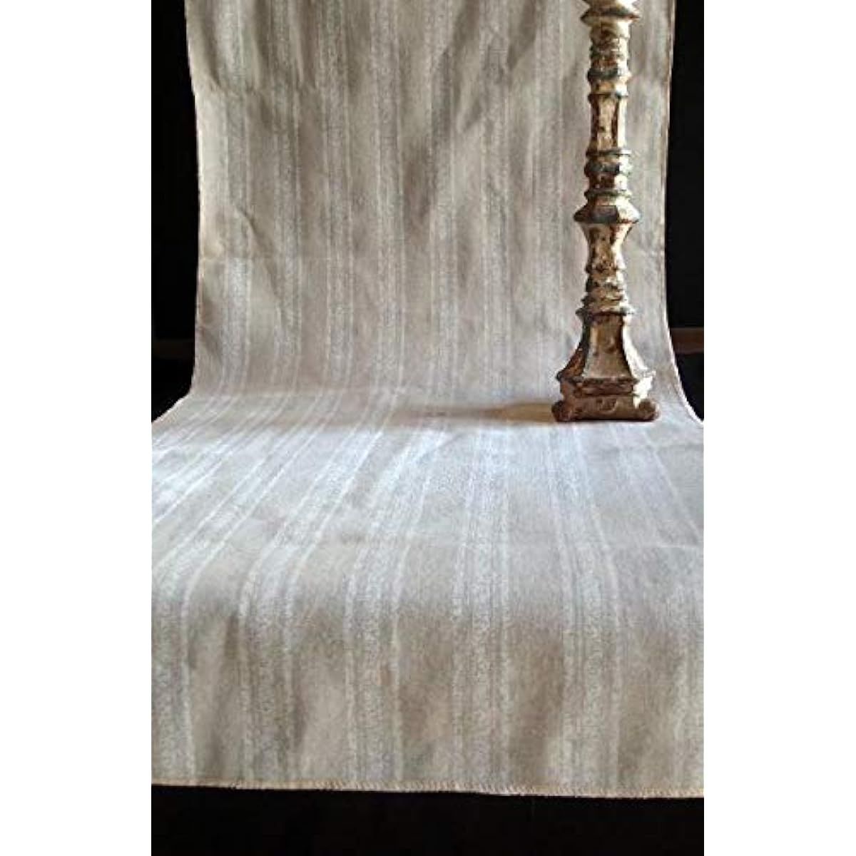 Poshnpretty Table Runner Stripes Natural Rustic Linen Selvage Edge 14.5" x 108" or 19" x 108" PNPT162F