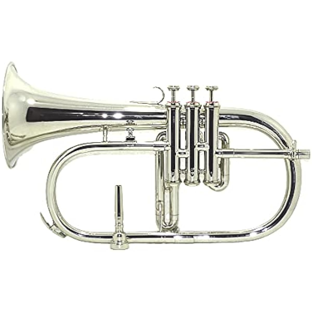 NEW Bb flat silver nickel flugelhorn with free hard case + mouthpiece MRS,2.8