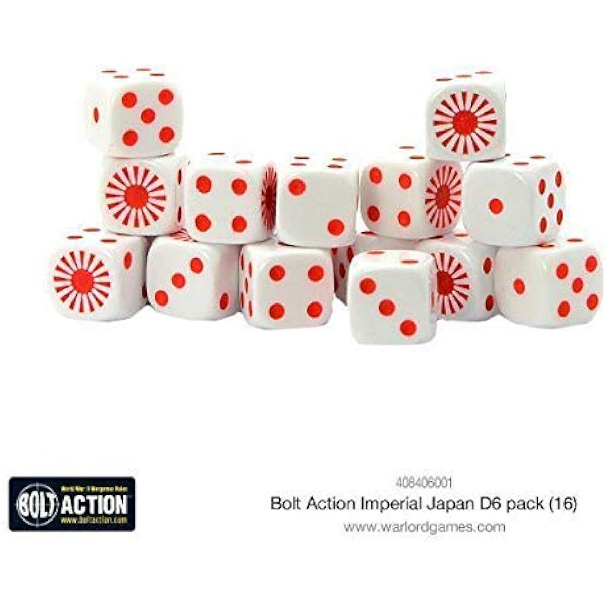 Warlord Games, Imperial Japanese D6 Bolt Action (16) Dice