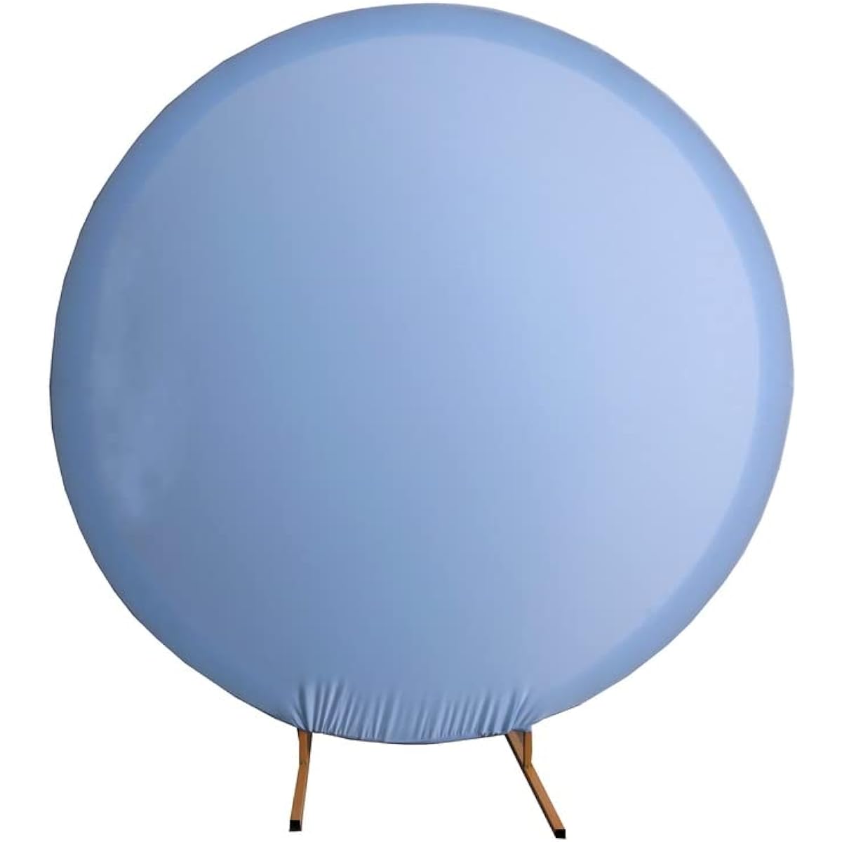 Round Circle Wedding Birthday Backdrop Frame Stand Polyester Backdrop Cover Wedding Baby Shower Birthday Party Decoration Banner (Light Blue, 6ft-6ft)