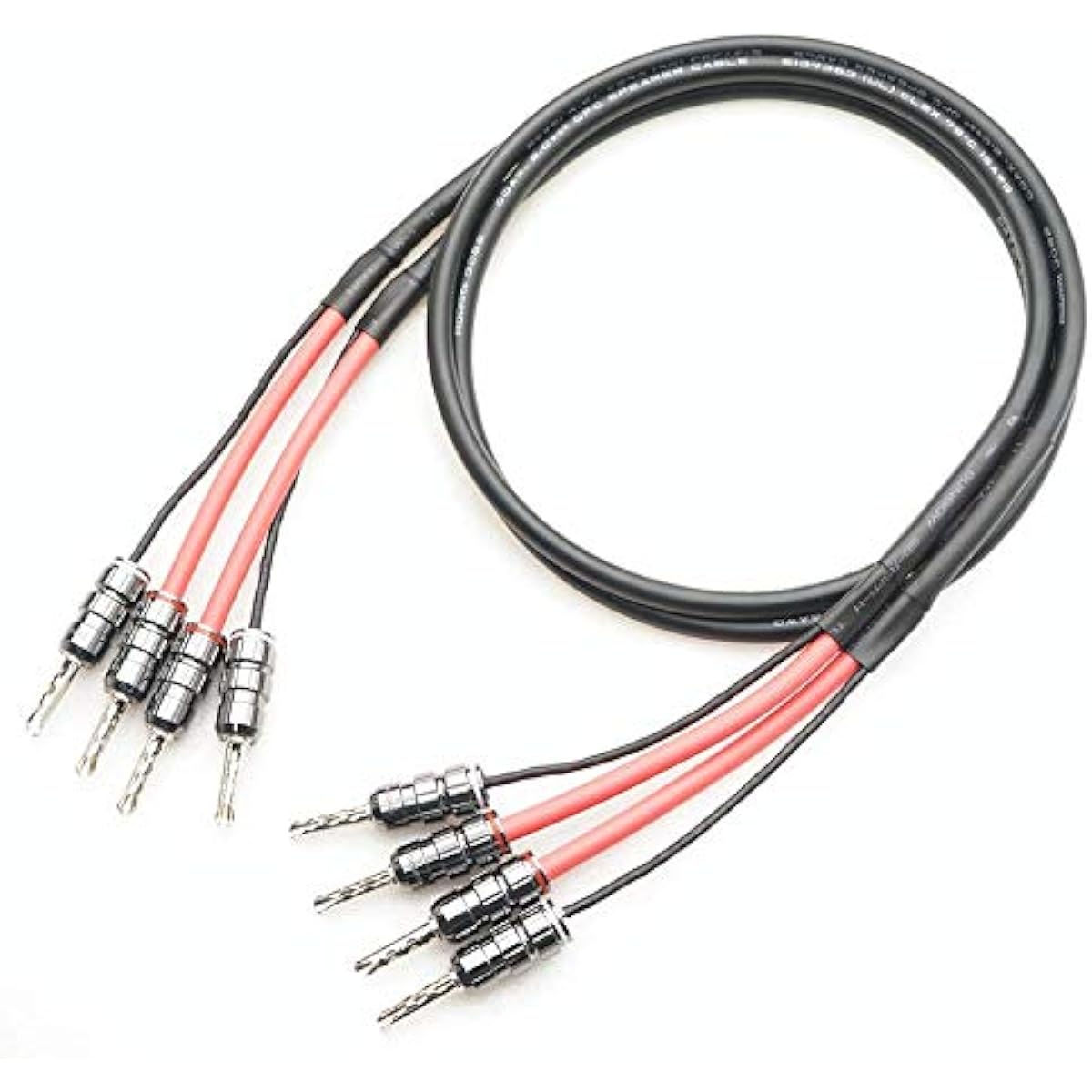 MOGAMI 3082 Beryllium Copper Rhodium Plated Banana Plug 2 Pair Speaker Cable (15m)