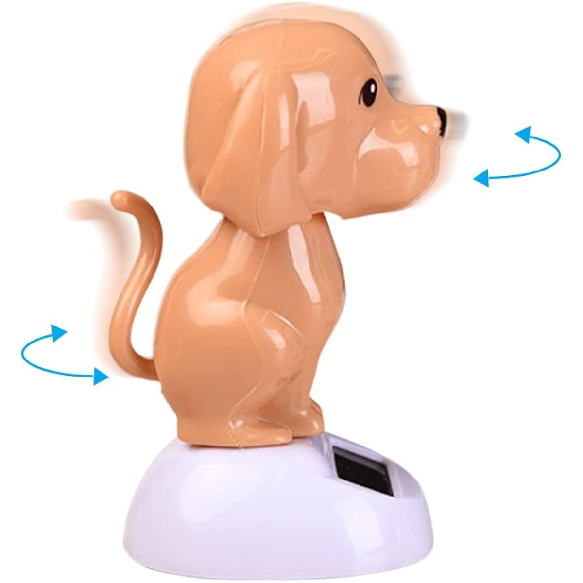Puppy Doll Car Ornament Solar Dancing Ornament Figurine Shaking Solar Car Dashboard Sculpture Doll Toy Decoration Statue Car Home Office Vehicle Interior Decoration (Brown)