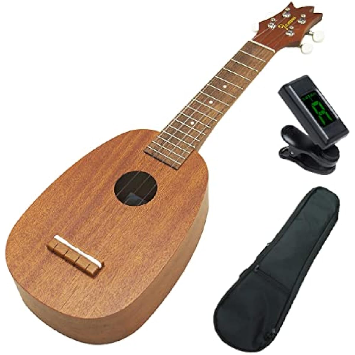 Famous Japanese Ukulele FS-2PG Pineapple Soprano Tuner with Case Mahogany (Reliable Made in Japan) (Sweet Tone) (u)