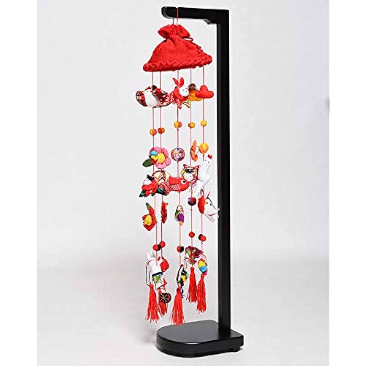 [Hina Dolls] Hanging Hina Dolls, elegant hanging decorations (23-size red umbrella) with stand [Hanging Hina Dolls]