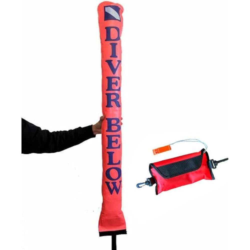 PROBLUE Signal Float with Dedicated Case and Whistle AC-37-5 Orange Diving