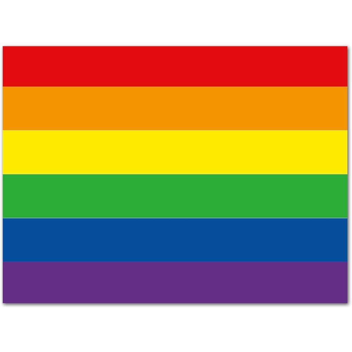 Small World Greetings 12 Rainbow Flag Pride Cards - Blank Inside with Envelopes - A2 Size (5.5" x 4.25") - Perfect for Family, Friends, Coworkers, and More