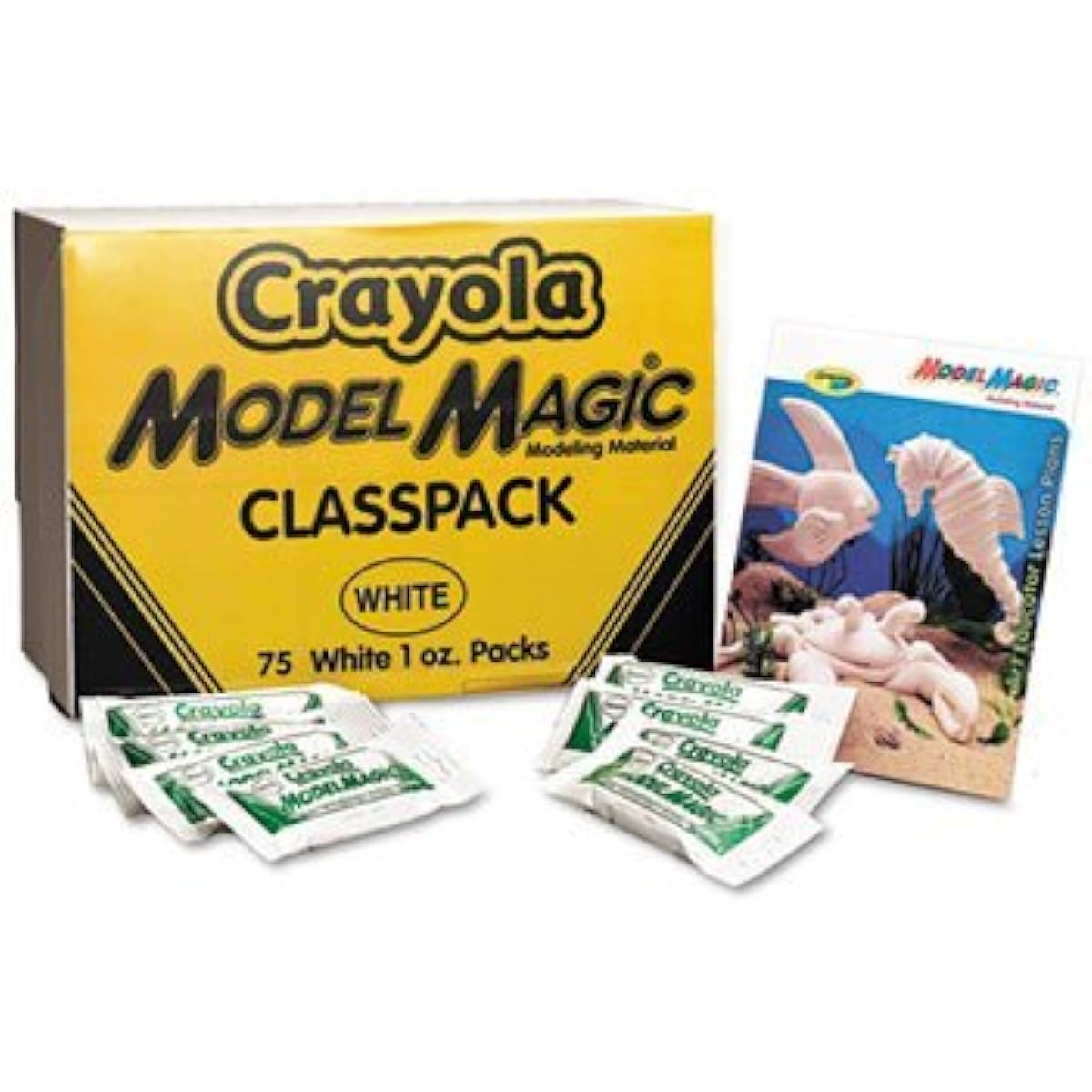 Crayola Model Magic Self-Cure Modeling Compound, 75 oz Pouches per Box, White