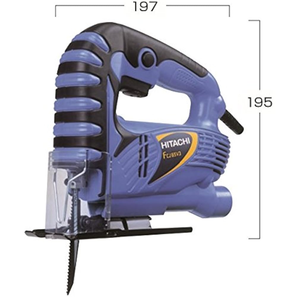 HiKOKI Jigsaw, Wood 65mm, Mild Steel Plate 6mm, AC100V, Continuously Variable Speed Type, Dust Collector Connectable, FCJ65V3