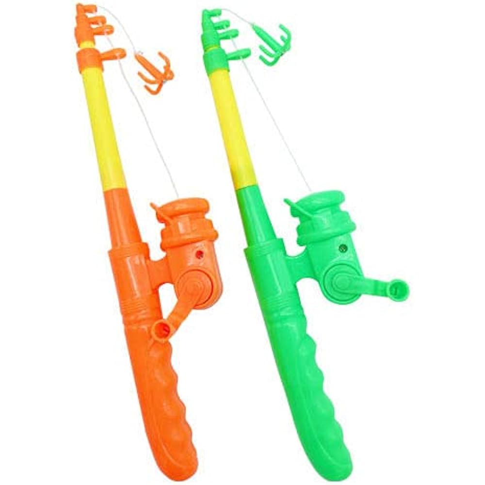 Magnetic fishing rods for events (set of 5) + magnetic fishing rod stickers (80 pieces) / set with fun goods (paper balloons)