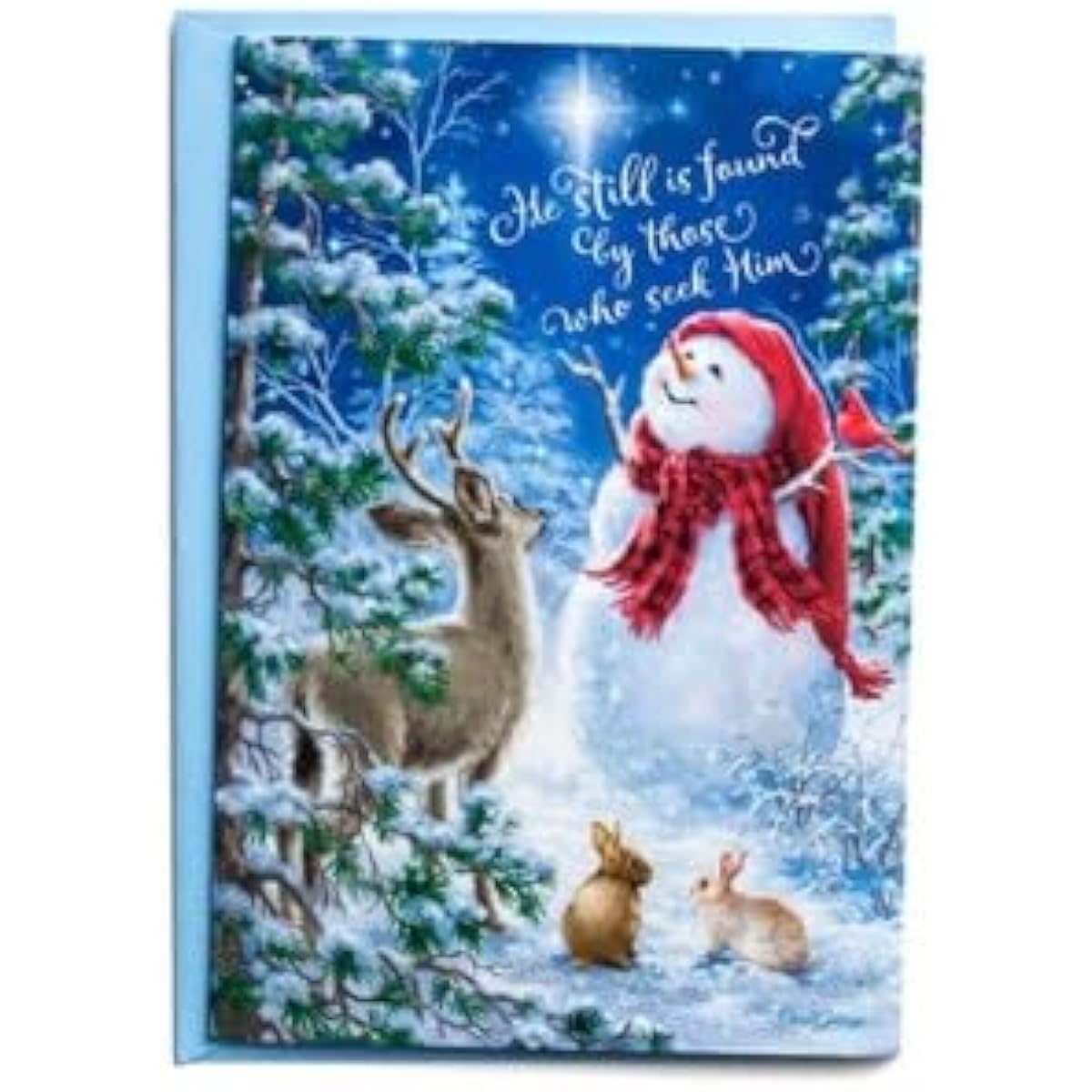 DaySpring - Dona Gelsinger - Snowman Geezer & Friends - 18 Christmas Boxed Cards, KJV (Farm & Ranch Collection) (J3372)