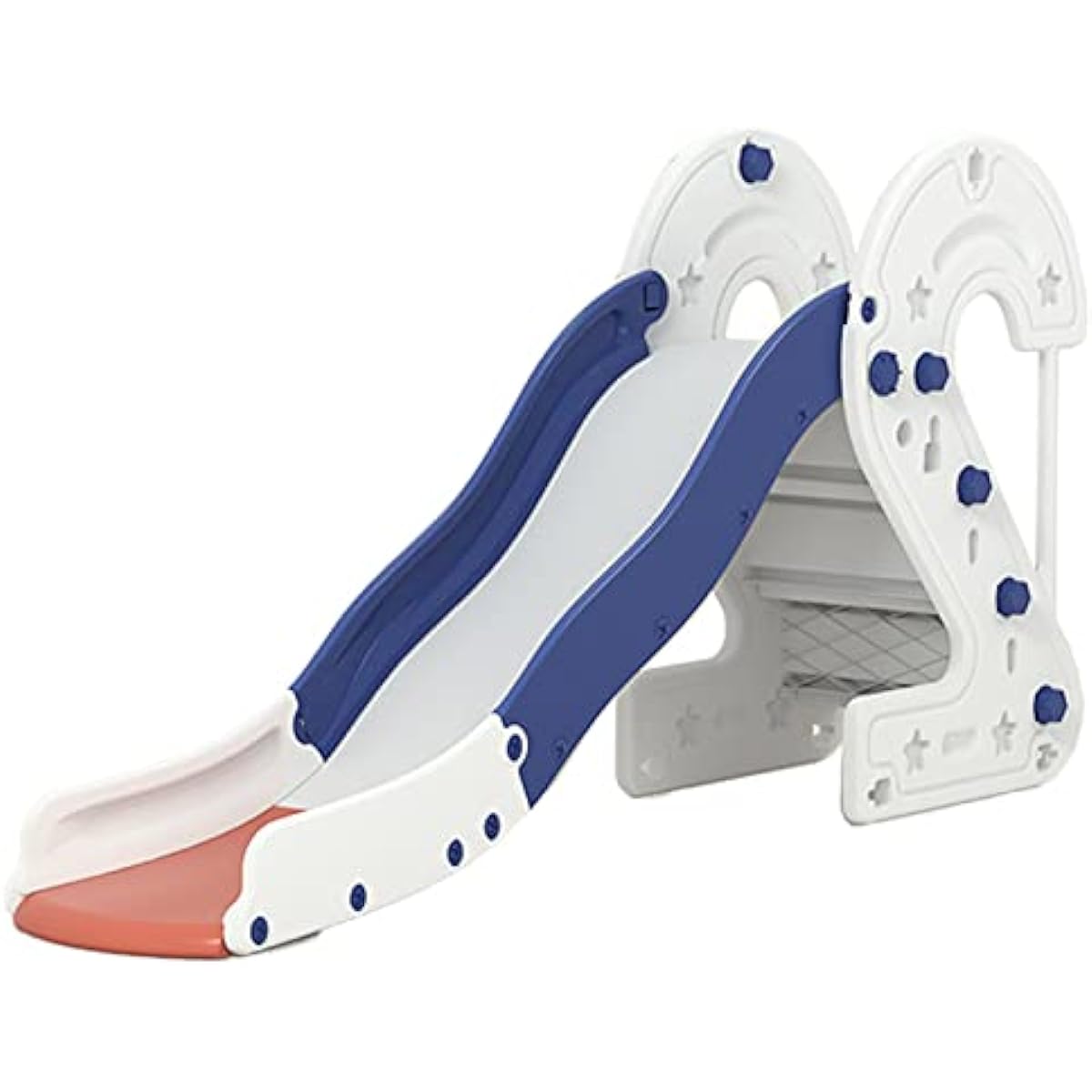 Slide Long Wave White x Blue Slide Indoor Slide Playground Toys For Children Kids Boys Girls