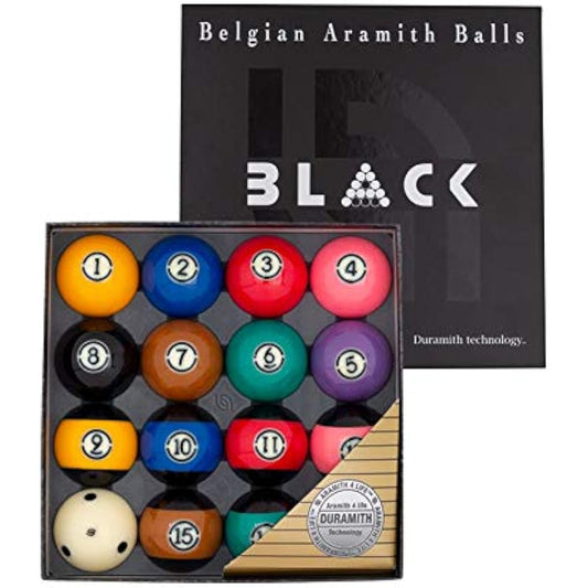 Aramith Tournament Black Billiard Pool Table Ball Set