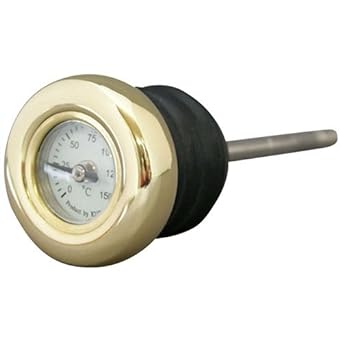Dipstick Oil Temperature Gauge Celsius ℃ Display Level Gauge EVO Big Twin 1993-2003 XL HD-04121 Harley KIJIMA (Brass VO Big Twin XL)