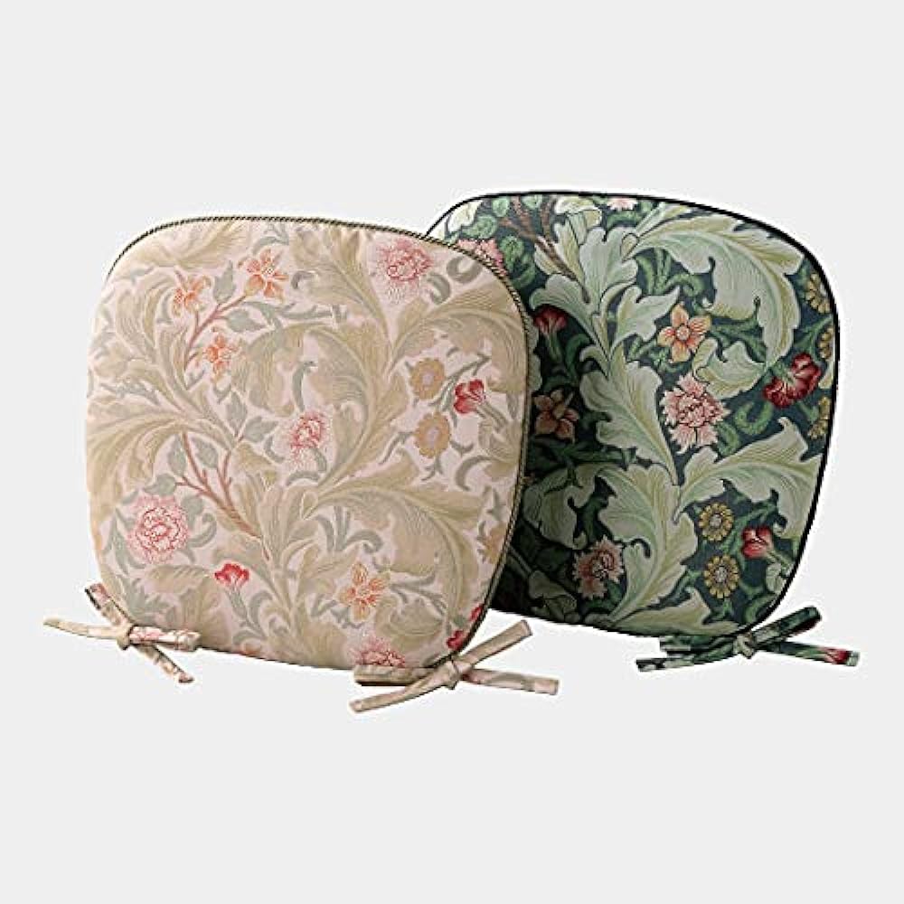 Kawashima Textile Cercon Morris Design Studio Seat Cushion Leicester Acanthus Blue Green 45×43cm LN1714