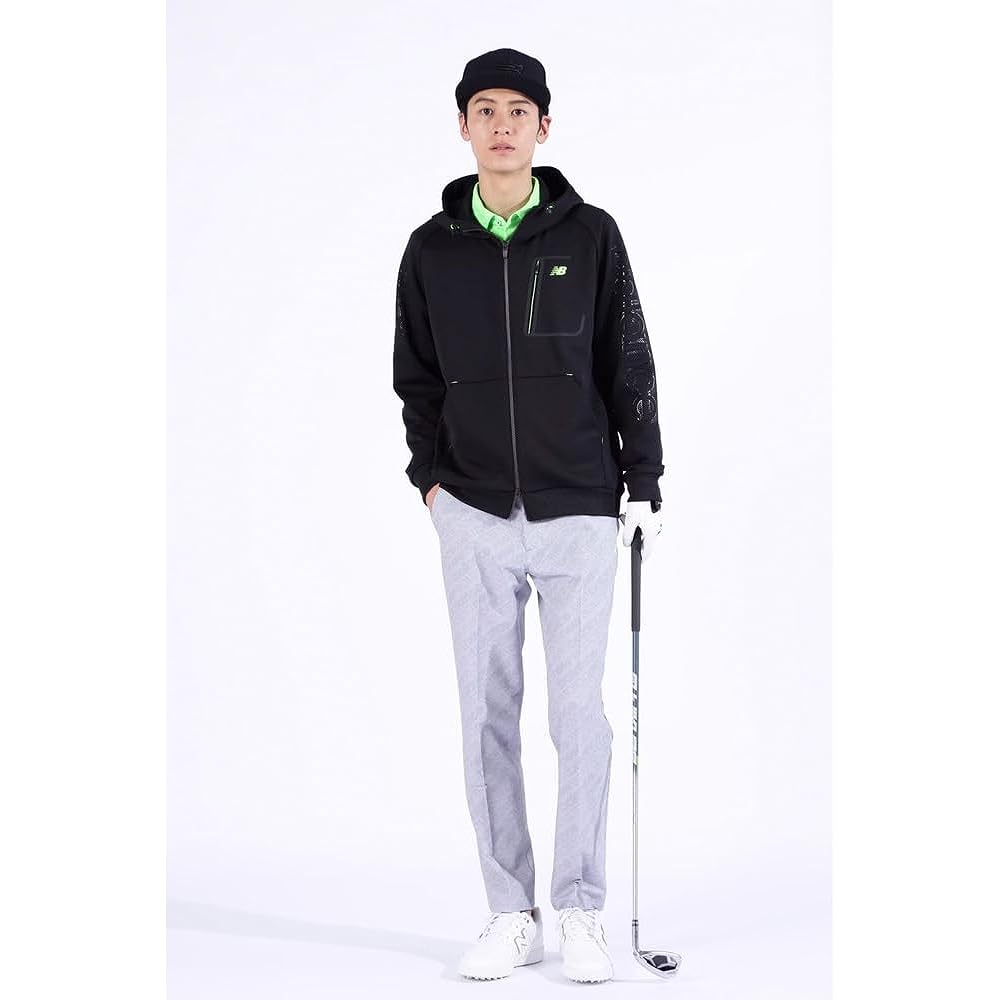 [New Balance] Men's sweatshirt hoodie (cardboard knit, 3D zebra pattern, stretch) / Golf / 012-3262002