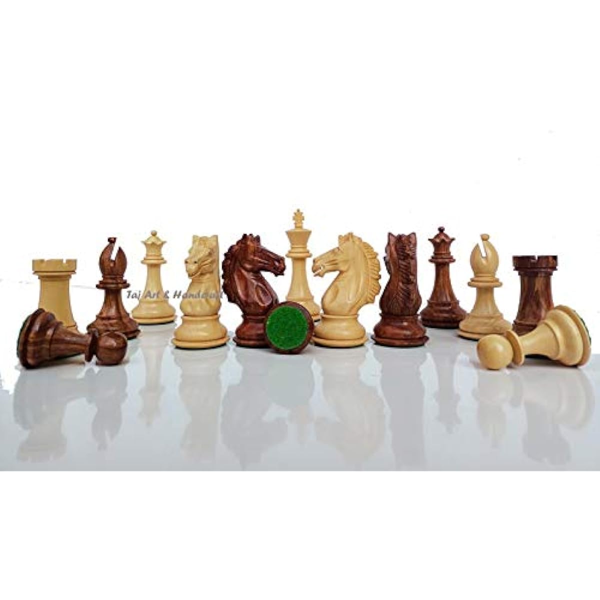 Alban Luxury Staunton Chess Pieces with 2 Queens 4 Inch Elite Series Weighted Golden Rosewood Premium Chess Set