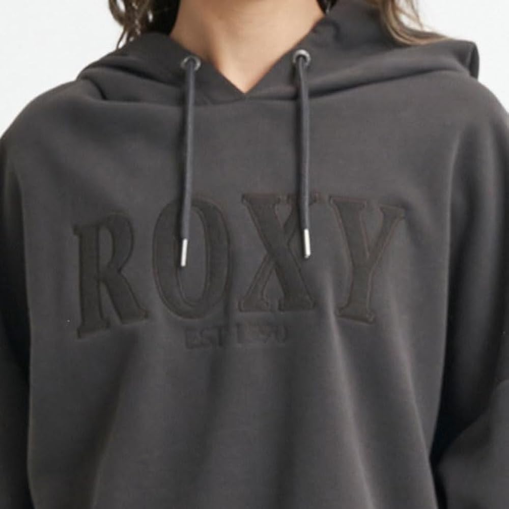 [Roxy] Hooded Sweatshirt RPO234021 Fleece-lined Oversized Simple Hoodie Women's