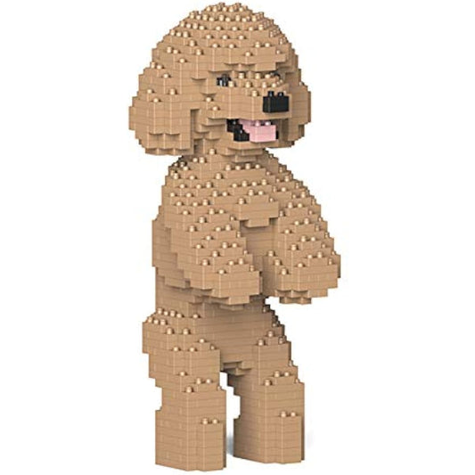 A block toy that lets you create realistic animal objects. Everyone loves it. Toy Poodle. 10 x 10.6 x 24.1 cm (height). Sturdy blocks secured with screws. For adults. 3D puzzle. Won't fall apart. Interior accessory. JEKCA Enver Hellook