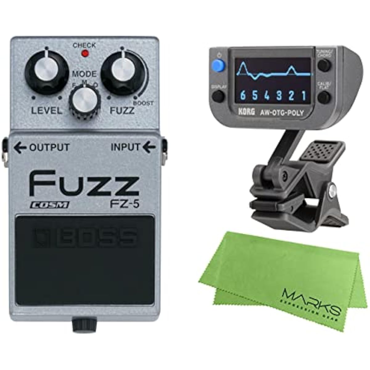 BOSS - Fuzz FZ-5 + KORG AW-OTG-POLY + Marks Original Cloth Set