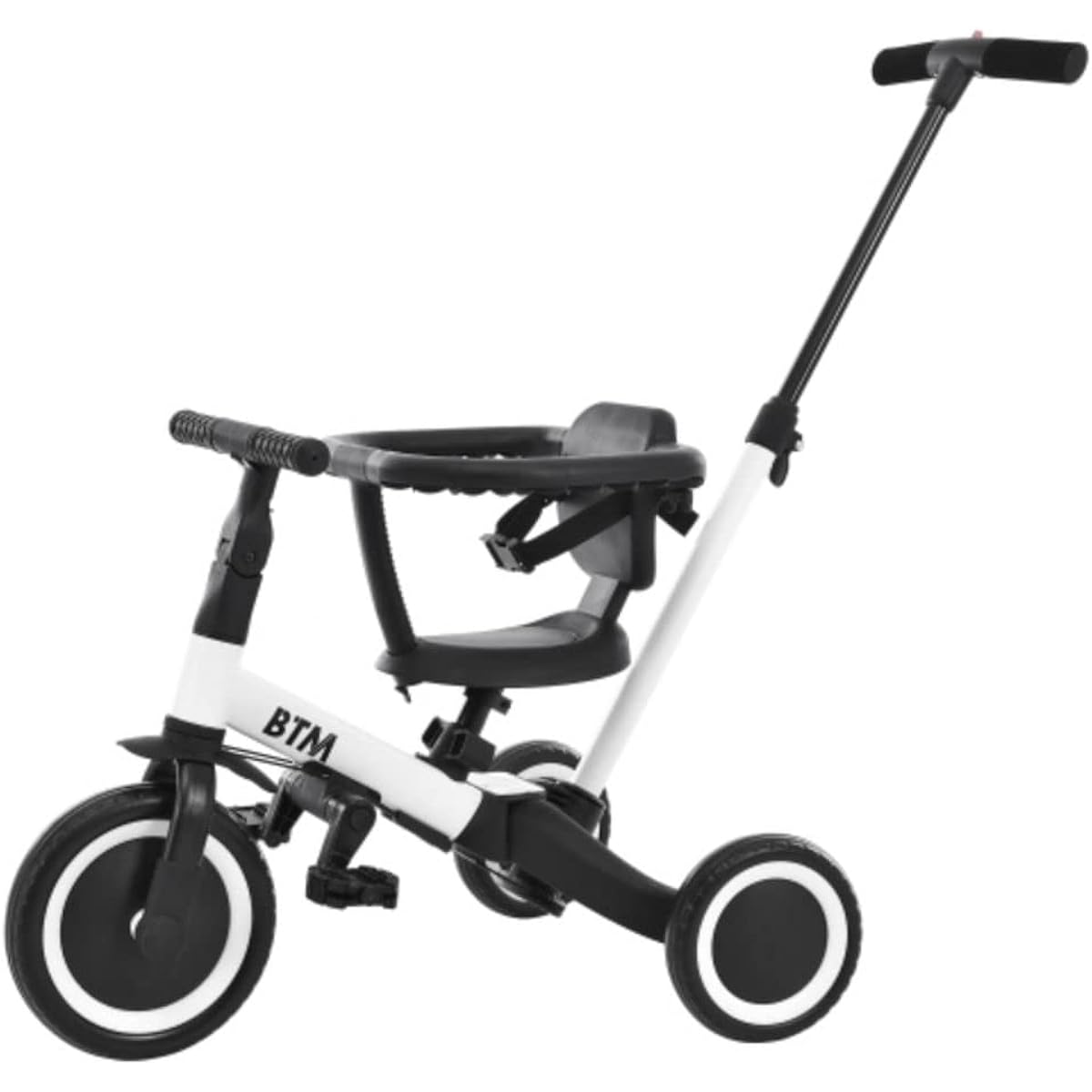 Children's Tricycle 5in1 Tricycle Vehicle BTM with Push Bar Balance Bike Bicycle Toy Ride-on Toy Red