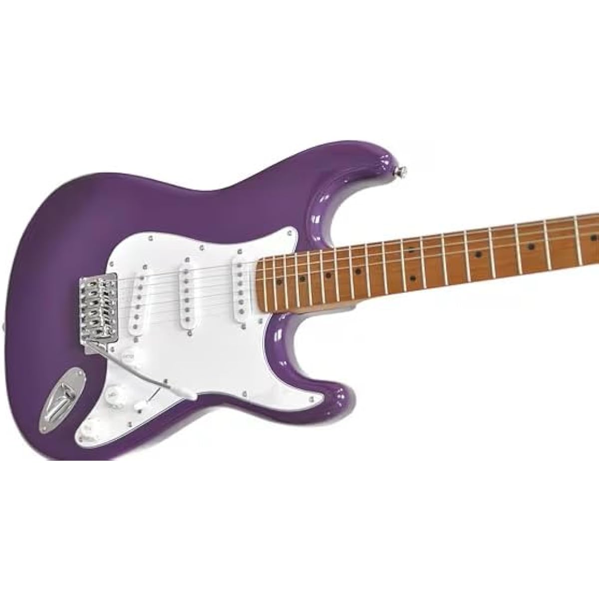 PLAYTECH Electric Guitar Strato Type Carbonized Maple Neck Purple