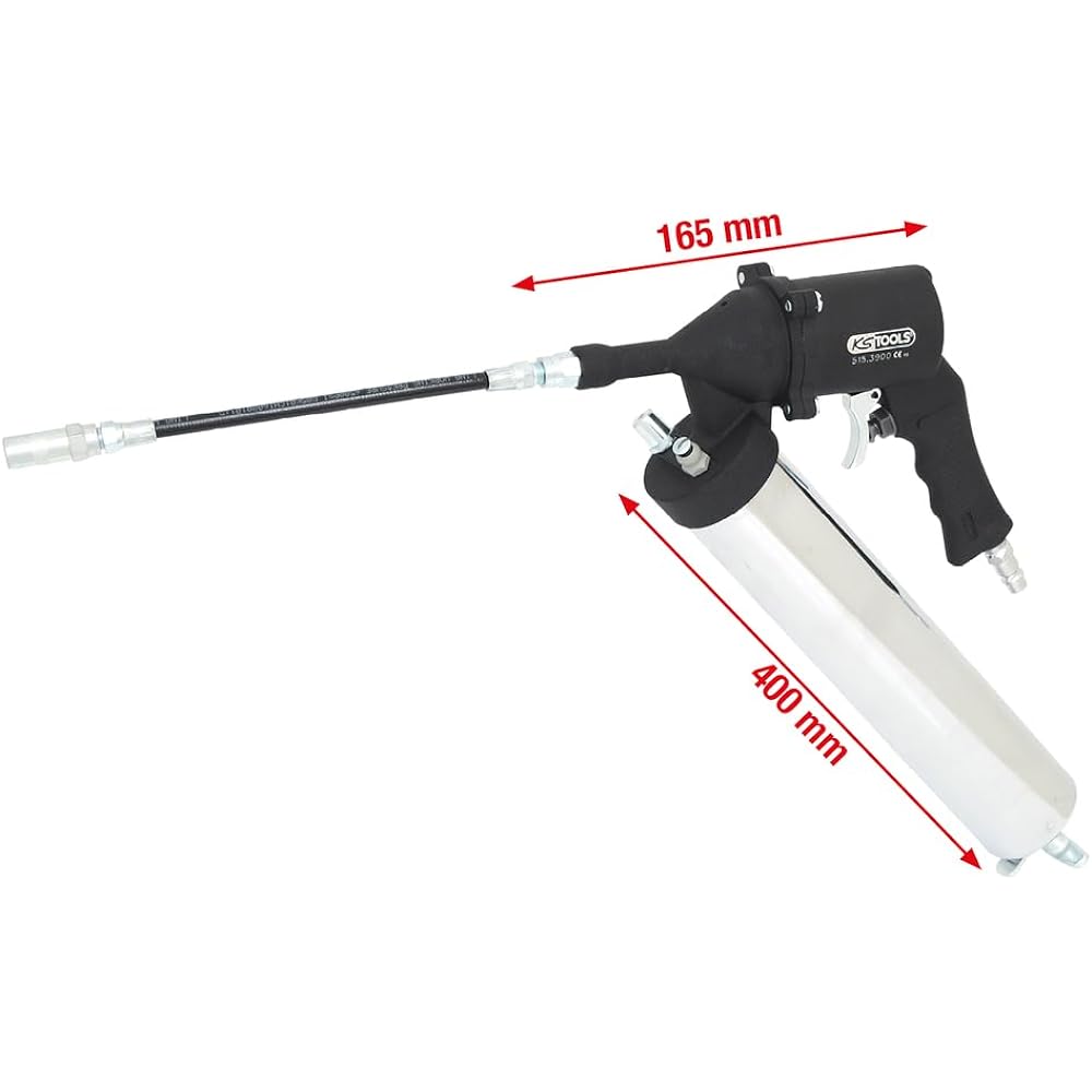 KS TOOLS Pneumatic grease gun with flexible hose and nozzle 515.3900