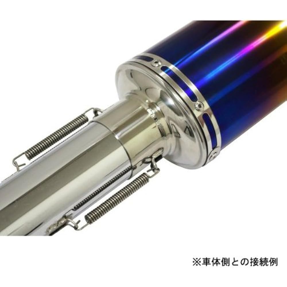 Titanium Slip-on Muffler Silencer 60.5mm 60.5φ For External Muffler ZZ-R1100 Zephyr 1100 ZX-6R CBR600F VFR400R RVF400 CB400SF CBR400RR XJR400