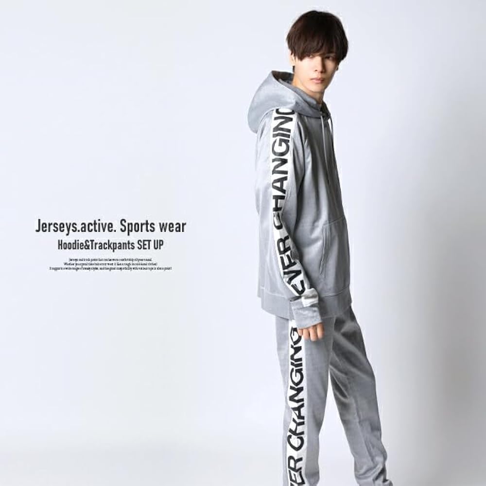 [Arcade] Jersey Top and Bottom Men's Setup Slim Slim Jersey Sideline Running Wear Top and Bottom Set Sports Pullover Parka Jogger Pants Men's