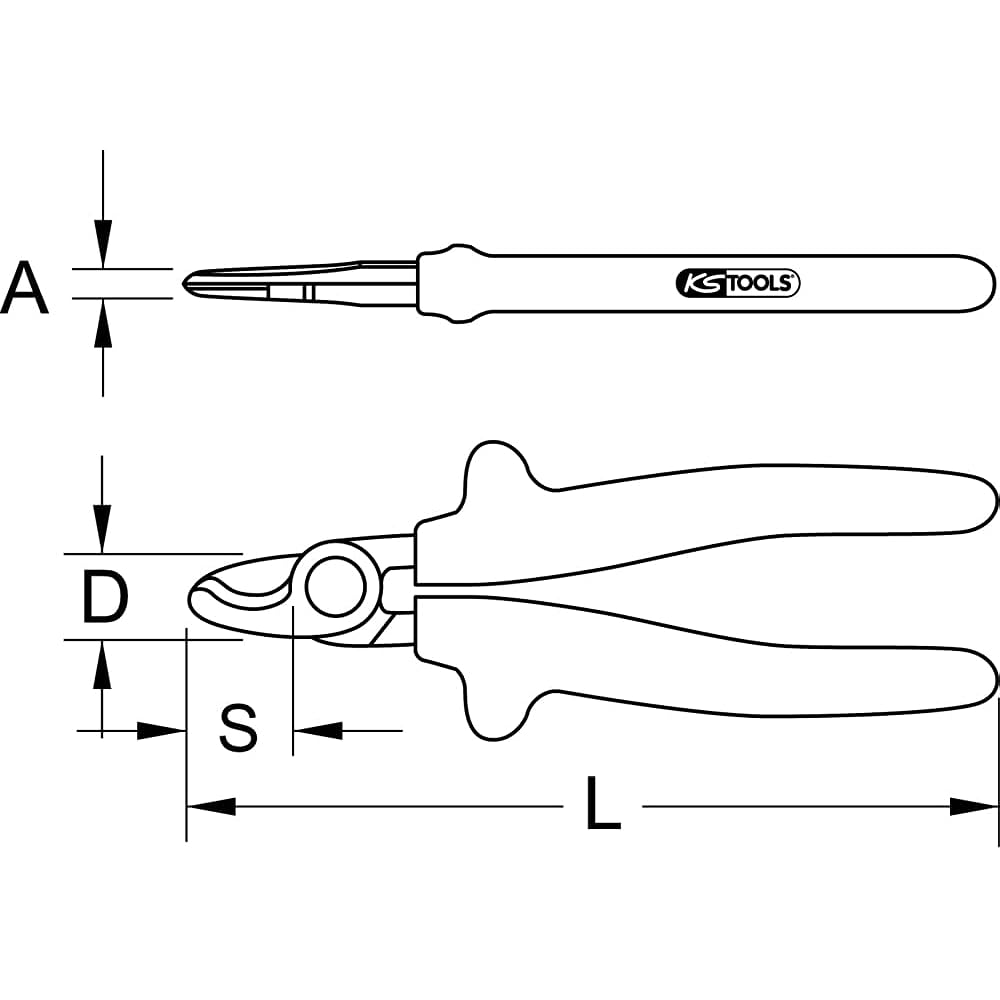 KS TOOLS CLASSIC 1000V cable shear 210mm CLASSIC 1000V cable shear 210mm 117.4278