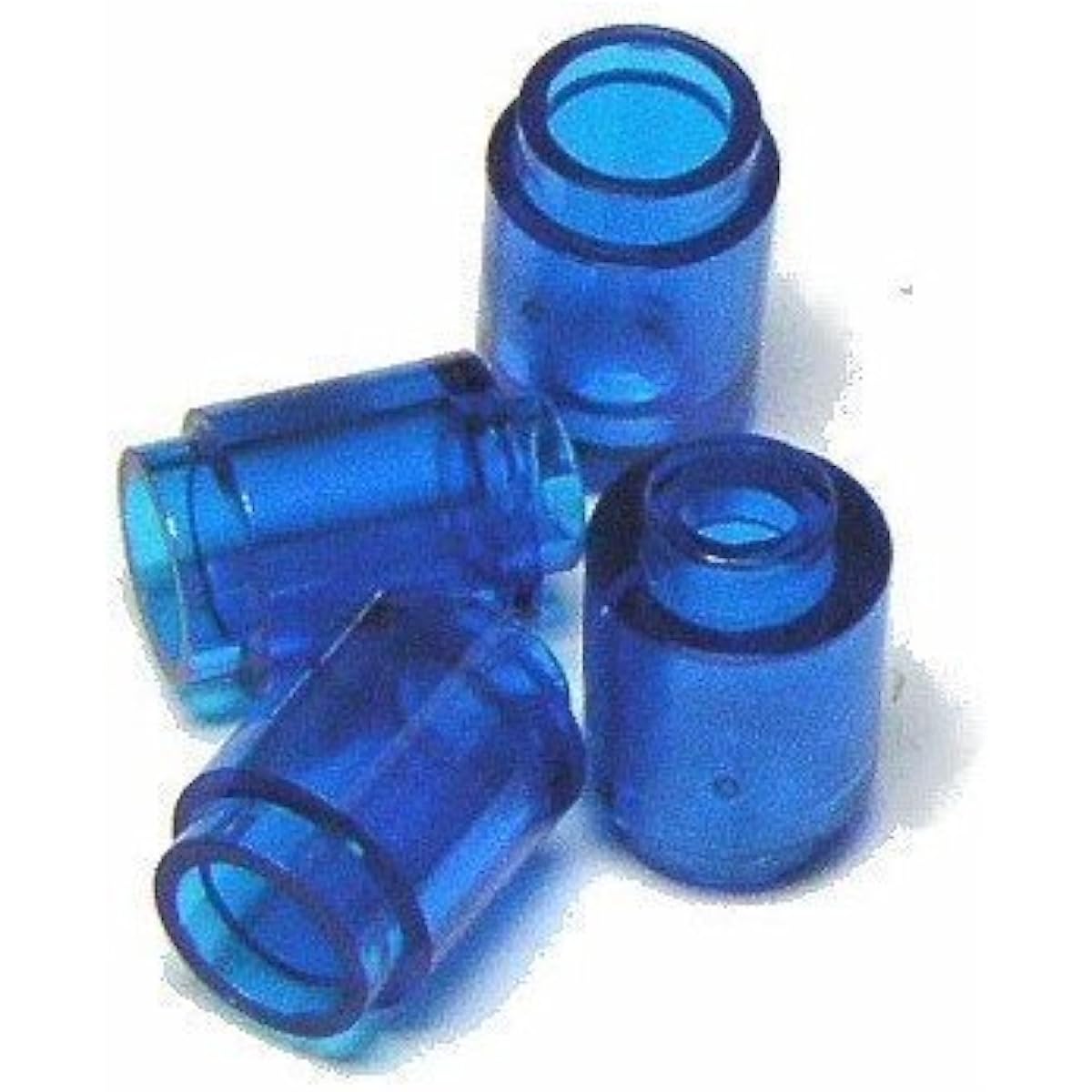 Lego Building Accessories 1 x 1 Transparent Blue Round Brick, Bulk - 100 Pieces per Package