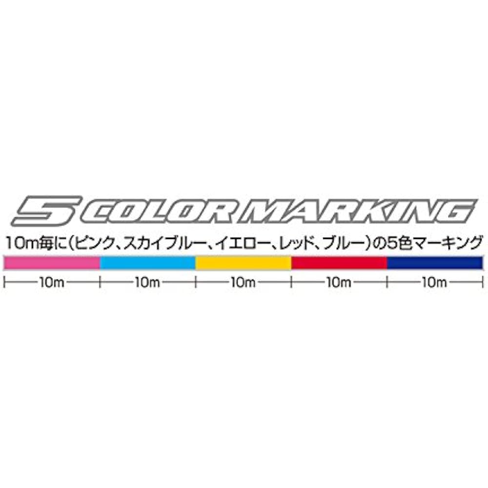 PROX PE line PE-HS braid X4 200M/5 color marking