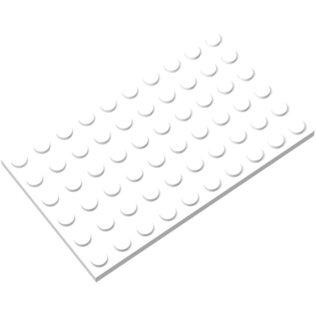 Classic White Plates Bulk, White Plates 6x10, Building Plates Flat 10 Pieces, Compatible with Lego Parts and Pieces: 6x10 White Plates (Color: White)