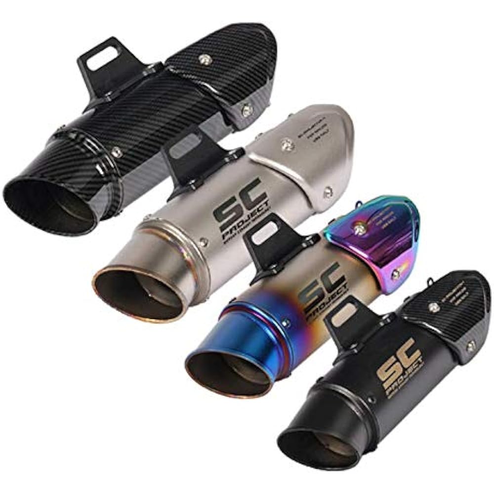 Bike Muffler Slip-on Muffler Silencer Bike Motorcycle 60.5mm ZX-10R ZX-6R Z900 FZ1 CBR300 CBR500