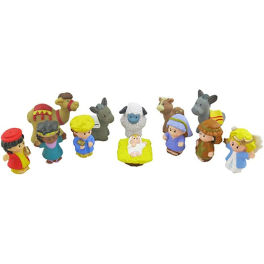 Fisher Price Little People Christmas Story J2404 ~Nativity Scene~Replacement Figures~Camel, Donkey, Sheep, Wise Man, Mary, Joseph, Angel, Baby Jesus, Calf