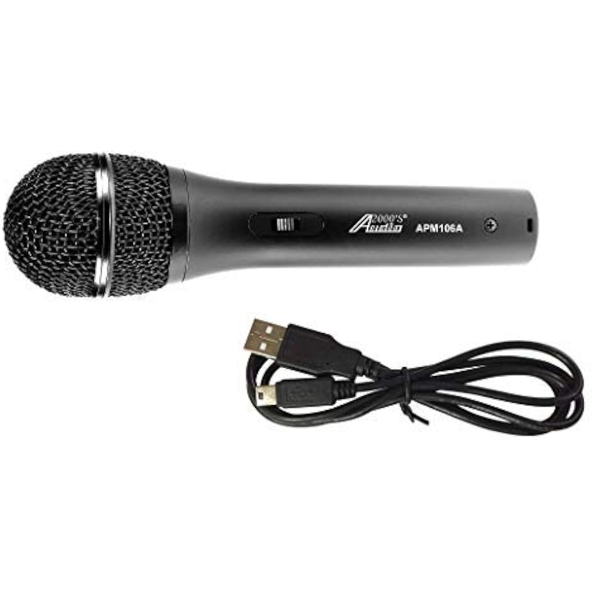 Audio 2000S S106A Professional USB Unidirectional Dynamic Microphone with Built-in USB and XLR Outputs, 1 USB-XLR Cable, Carry Case Included
