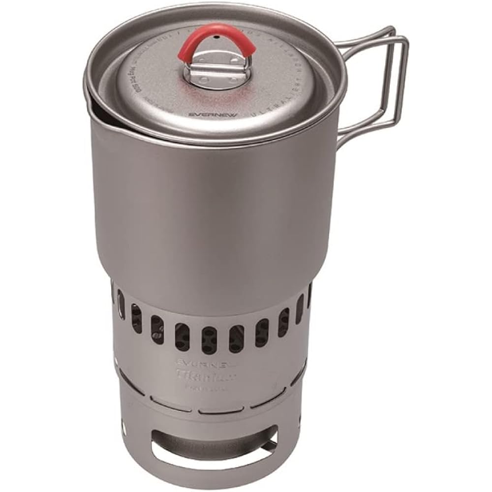 EVERNEW Ti Mug pot 500 Stove set ECA538 & AL stove titanium cross trivet EBY253 [Set purchase]